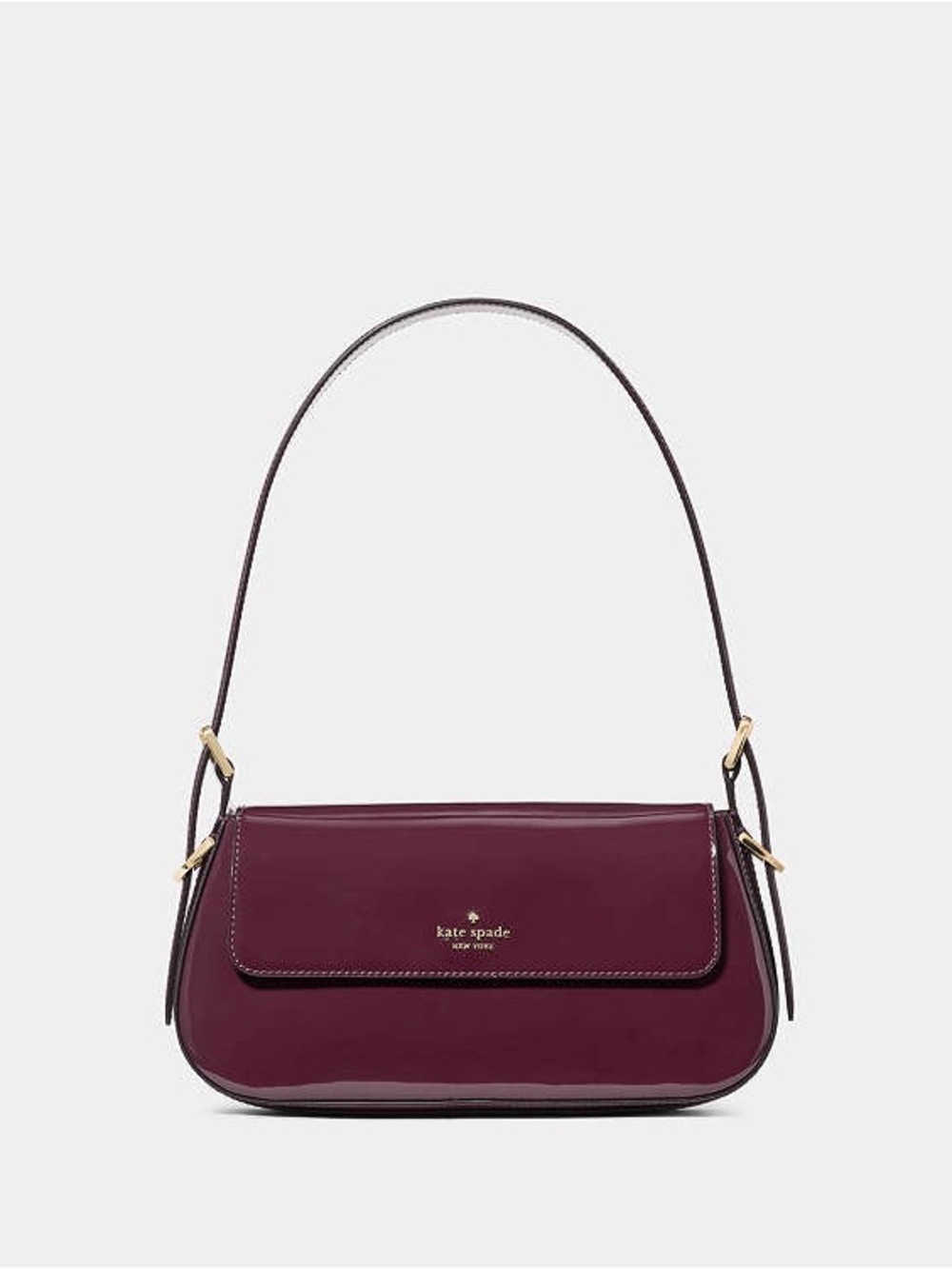 Kate Spade Gwen Patent Shoulder Bag Deep Cherry
